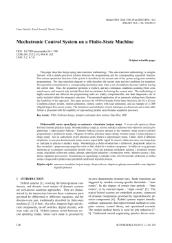 Mechatronic Control System on a Finite