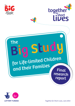 The Big Study for Life-limited Children and their Families