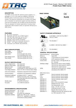 600-650 WATT MEDICAL POWER SUPPLIES XX