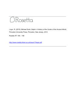 Michael Scott, Delphi. A History of the Center of the Ancient World