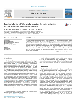 Peculiar behavior of TiO2 tubular structure for water reduction in