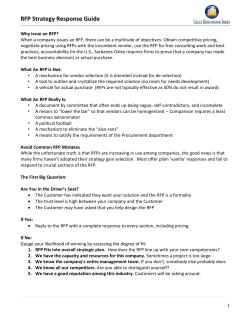RFP Strategy Response Guide