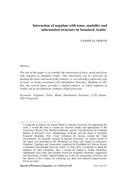 Interaction of negation with tense, modality and information structure