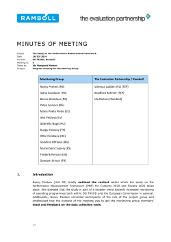 minutes of meeting - European Commission