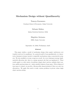 Mechanism Design without Quasilinearity