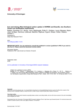 University of Groningen Iron and mixing affect biological carbon