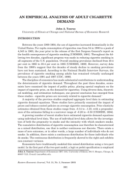 an empirical analysis of adult cigarette demand