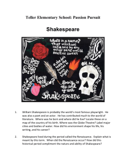 Shakespeare - Teller Elementary