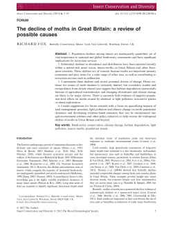 The decline of moths in Great Britain: a review of possible causes