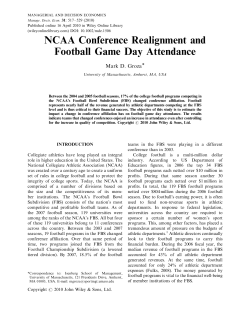 NCAA conference realignment and football game day attendance