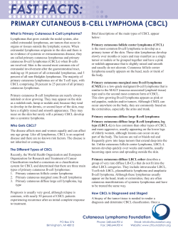 primary cutaneous b-cell lymphoma