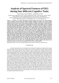 Analysis of Spectral Features of EEG during four different Cognitive