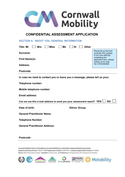 Driving / Passenger assessment application