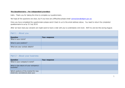 Part 2 - About your business