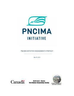 PNCIMA INITIATIVE ENGAGEMENT STRATEGY