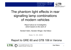 The phantom light effects in rear signalling lamp