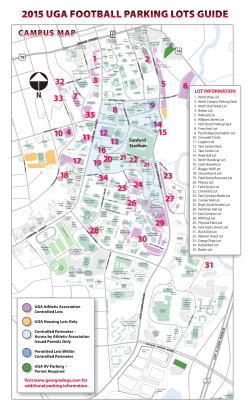 2015 UGA FOOTBALL PARKING LOTS GUIDE