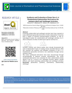 Synthesis and Evaluation of Some New 4, 6