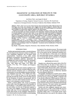 diagenetic alteration of perlite in the guryongpo area, republic of korea