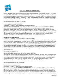 baby alive 2017 product descriptions