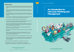 An introduction to Life-Cycle Thinking and Management