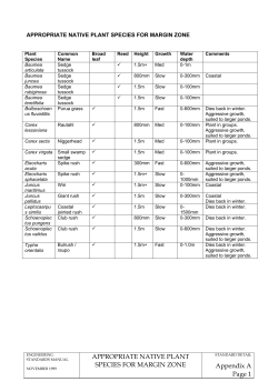 Appendix A: Appropriate Native Plant Species