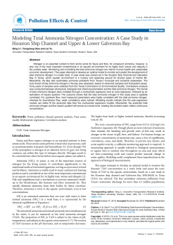 Modeling Total Ammonia Nitrogen Concentration