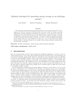 Optimal strategies for operating energy storage in an arbitrage market