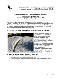 Sediment and Erosion Control Management