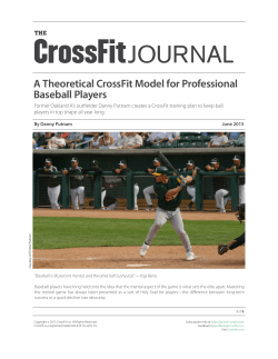 A Theoretical CrossFit Model for Professional Baseball Players