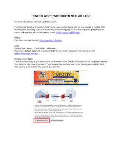 Student Instructions for NetLab