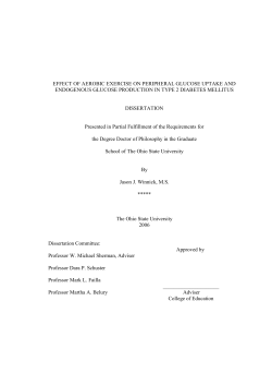 EFFECT OF AEROBIC EXERCISE ON PERIPHERAL GLUCOSE