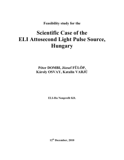 Current Status of ELI Attosecond Light Pulse Source - ELI-ALPS