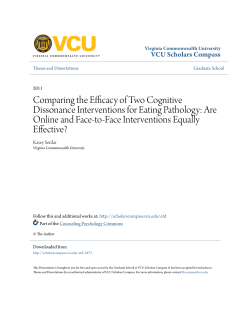 Comparing the Efficacy of Two Cognitive Dissonance Interventions