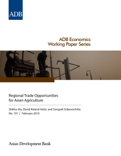 ADB Economics Working Paper Series : Feb 2010
