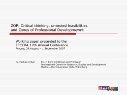 Critical Thinking, Untested Feasibilities and Zones of Professional