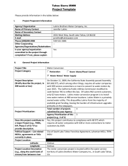 Meter Conversion - Tahoe