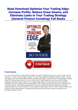 Read Optimize Your Trading Edge: Increase Profits