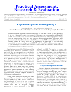 Cognitive Diagnostic Modeling Using R
