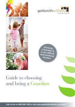 Guide to choosing and being a Guardian