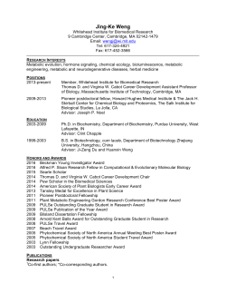 Curriculum vitae - Weng Lab - Massachusetts Institute of Technology