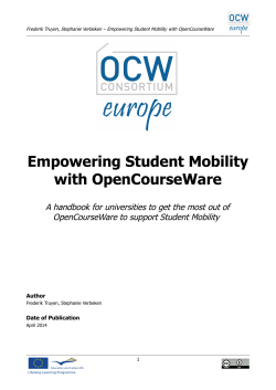 Empowering Student Mobility with OpenCourseWare