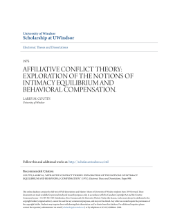 affiliative conflict theory: exploration of the