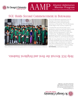 SGU Holds Second Commencement in Botswana Help SGU Recruit