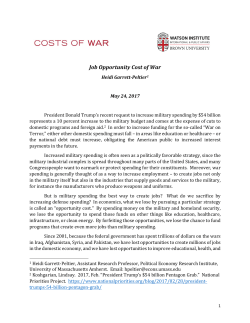Job Opportunity Cost of War - The Watson Institute for International
