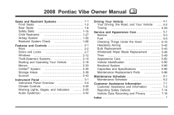 2008 Vibe Owner`s Manual