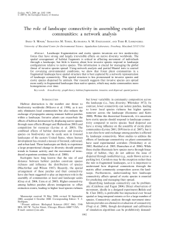 The role of landscape connectivity in assembling exotic plant
