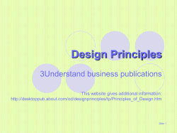 Design Principles - Pitt County Schools