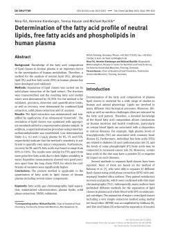 Determination of the fatty acid profile of neutral lipids