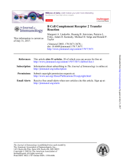 Reaction B Cell Complement Receptor 2 Transfer